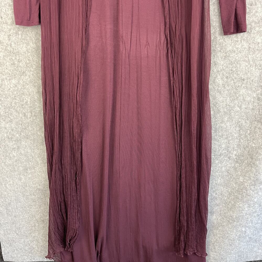 Soft Surroundings Isabetta Dress Womens Medium Purple Silk Stretch Maxi Flowy - Picture 11 of 14